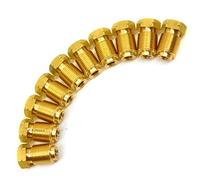 Brass Brake Pipe Fittings M12 x 1mm Male 10 Pack for 3/16" Pipe FL20