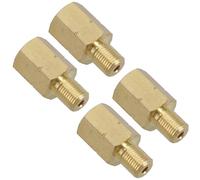 Brass Brake Pipe Union Fitting Adaptor Metric M10 Male - M12 Female 4pc