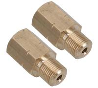 Brass Brake Pipe Union Fitting Adaptor Metric M12 Male - M10 Female 2pc