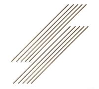 Brass Brazing Rods 25 Pack 250mm Length 1.6mm 2.0mm 2.5mm 3.0mm Diameter for Oxyacetylene Gas Welding Temperature Range 1634-1661°F Solidus 1634°F Liquidus 1661°F Suitable(2.5mm)