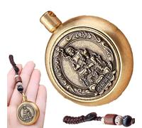 Brass Buddha Car Key Chain, Vintage Chinese Key Chain | Lucky Car Pendant Bag Decoration, Lanyard Ancient Chinese Keyrings for Men, Women, The King of , Refer to description