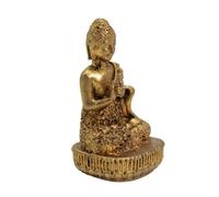 Brass Buddha Miniature Statue 48mm 60G Aged Gold Finish