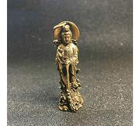 Brass Buddha Statue Zen Sculpture Pocket Sitting Buddhsit Figurine Home Office Desk Decorative Buddhism Ornament Accessories Home Desk Décor Art collection