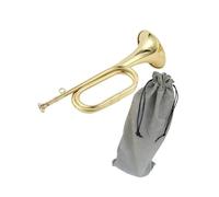 Brass Bugle With Mouthpiece Marching Bugle Trumpet Bugle For Cavalry School Beginner Band Adults (Color : B)