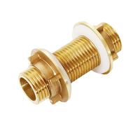 Brass Bulkhead Adapter Fitting Secure Water Connection Suitable for Various Pipe Diameters Quick Repairs and Maintenance Hose Connector