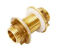 Brass Bulkhead Adapter Fitting Secure Water Connection Suitable for Various Pipe Diameters Quick Repairs and Maintenance Brass Bulkhead Fitting