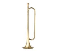Brass C Bugle Call Gold-Plated Trumpet Cavalry Horn With Mouthpiece For Beginners School Musical Instrument