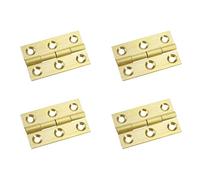 Brass Cabinet Hinges Mcredy Butt Hinges 1 1/2 Inch with Mounting Screws Kitchen Hinges for Cabinets Gold Pack of 4