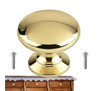 Brass Cabinet Knobs - Classic Vintage Unlacquered Elegant Hardware | Brass Kitchen Knobs,for Drawers Kitchen Dresser Vanity Chest Desk Nightstand Bedside Bathroom Home Office