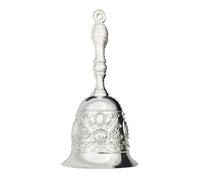 Brass Call Bell - 11.1 cm Portable Vintage Bell with Relief | Easy to Use Hand Bell | School Bell Church Bell | Retro Call Bell for Home Accessories, School, Church, H