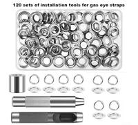 Brass Canvas Buttons 120 Sets 12MM with Installation Tools Box for Leather Clothing Bags Shoes Hats and Crafting Applications (Black)