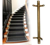 Brass Carpets Stair Rods, Stair Runner Rods for Fixed Staircase Carpet, Oval Finial Carpet Runner Rods Set(1pc,20in(51cm))