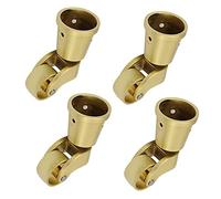 Brass Caster Wheel 4pcs Universal Casters 4X Solid Round Cup Swivel Wheels,Vintage Style Furniture Moving Castor Wheels,Universal Small Wheels,for DIY Project,Load Capacity 330Lbs/
