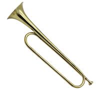 Brass Cavalry Bugle - Lightweight Portable Trumpet, Standard Design | Musical Horn Instrument for Beginners, Parades, Marching Exercise, Ceremonial Music, School Training in the Classroom