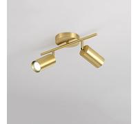 Brass Ceiling Spotlight Modern Fixed Track Lighting Kit Surface Mount Accent Spot Lighting Indoor Adjustable Spotlights GU10 Directional Ceiling Lights for Kitchen Gallery