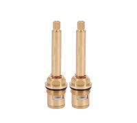 Brass Ceramic Disc Stem Cartridge Faucet Valve Replacement Quarter Turn 1/2" X 73mm x 10mm Spline Length for Bothroom Kitchen (QQQ-70MM)
