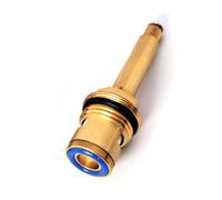 Brass Ceramic Disc Stem Cartridges Faucet Valve Replacement Quarter Turn 1/2" X 84mm x 9mm Spline Length 20 Spline Faucet Cartridge (Blue)
