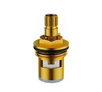 Brass Ceramic Stem Disc Cartridge Faucet Valve Replacement Quarter Turn 1/2" for Single Cold Bathroom Kitchen Tap (AAA-1)