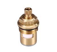 Brass Ceramic Stem Disc Cartridge Faucet Valve Replacement Quarter Turn G1/2", 8.2mm Spline Dia, 20 Teeth, Faucet Cartridge