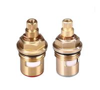 Brass Ceramic Stem Disc Cartridge Faucet Valve Replacement Quarter Turn G1/2", 8.2mm Spline Dia, 20 Teeth, Faucet Cartridge