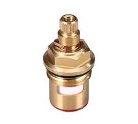 Brass Ceramic Stem Disc Cartridge Faucet Valve Replacement Quarter Turn G1/2", 8.2mm Spline Dia, 20 Teeth, Faucet Cartridge