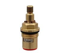 Brass Ceramic Tap Cartridge 1/4 Turn 20 Spline, Tap Valve Replacement for Shower Bath Taps with Washers, Tap Glands Seals Repair Kit,Red