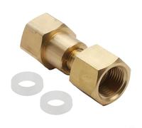 Brass CGA 320 to CGA 580 Adapter for Argon Regulator, Designed for TIG and MIG Welding Equipment, Ensures Leak Prevention and Connection