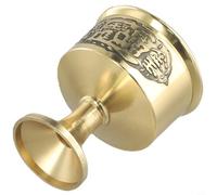 Brass Chalice Goblet for Ceremonial Use Handcrafted Gold-Plated Ritual Cup for Weddings Handfasting Festivals Spiritual Offerings - 3.9x4.9 Cm (S) 4.1x5 Cm (M) 4.7x5.7 Cm (L)(M)