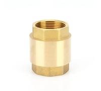 Brass Check Valve Female Thread in-Line Spring 1/2 3/4 1 2 1-1/2 1-3/4lnch DN15 DN20 DN25 DN32 1Pcs(3/4")