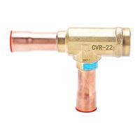 Brass Check Valve Right Angle Anti Reverse Flow 1 Way Spring Type Welding Connection for Air Conditioning Refrigeration Systems Model CVR22 Size 22mm Durable High Pressure Valve