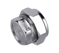 Brass Chrome Effect Compression Stop End (Dia)15mm