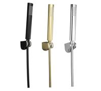 Brass Chrome-Plated Brushed Gold Matte Black Hand Shower 1.5m Hose Bright Surface Thickened Oval Design(Gold Bracket only)