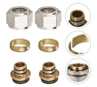Brass Clamp Fitting for Underfloor Heating Systems - 16 Mm X 1.8 Mm / 2.0 Mm Pipes 3/4-inch Fitting Pack of 2 Compatible Having Manifolds Water Separators for HVAC Valves(16X1.8X3/4 in)