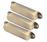 Brass Closed Pickup Cover for Electric Guitars, 3Pcs Set - Durable Instrument Accessory