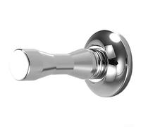 Brass Coat Hook For Bathroom Door Cabinet, Rust Resistant Wall Mount Hanger With Modern Minimalist Design In Copper Or Bright Chrome Finish, Compact 52mm Profile For Robes And Towels, Single Pack(L)