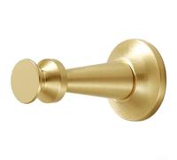 Brass Coat Hook For Bathroom Door Cabinet, Rust Resistant Wall Mount Hanger With Modern Minimalist Design In Copper Or Bright Chrome Finish, Compact 52mm Profile For Robes And Towels, Single Pack(I)