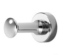 Brass Coat Hook For Bathroom Door Cabinet, Rust Resistant Wall Mount Hanger With Modern Minimalist Design In Copper Or Bright Chrome Finish, Compact 52mm Profile For Robes And Towels, Single Pack(D)