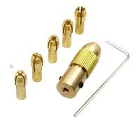Brass Collet 1~10PCS Set Brass Collet Mini Drill Chucks for Electric Motor Shaft Bit Tool Chuck Adapter Quick Release Keyless Adapt(Style A 7pcs)
