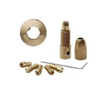 Brass Collet 1~10PCS Set Brass Collet Mini Drill Chucks for Electric Motor Shaft Drill Bit Tool Chuck Adapter Quick Release Keyless Bit Adapt for Grinding Drill(Style C 7pcs)