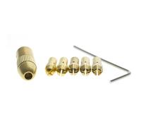 Brass Collet 1Set Brass Collet Micro Drill Self-Tightening Drill Bit Tool Chuck Adapter Quick Release Keyless Bit Adapt 2-5mm for Grinding Drill(7pcs 3.17mm)