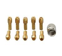 Brass Collet 5/11PCS Mini Drill Brass Collet Chuck for Rotary Tool 0.5-3.2mm and Nut for Accessories Set(11Pcs 4.3mm)