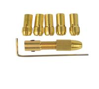 Brass Collet 7PCS 0.5-3mm Drill Bit Chuck Collets Set of Quick Chuck Copper Drill Folder Copper Cap Drill Collet Tool Power Tool Accessories for Grinding Drill(4.05mm 7pcs)