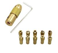 Brass Collet 7Pcs/12pcs Brass Collet Mini Drill Chucks for Electric Motor Shaft Bit Tool Chuck Adapter Quick Release Keyless Adapt(Type 10)