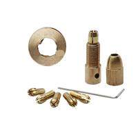 Brass Collet 7pcs/Set Mini Drill Chuck for Electric Motor Shaft Drill Bit Tools Drill Brass Collet Chuck Adapter 2.35/3.17/4.05/5.05mm Brass Drill Chucks (Color : 4.05mm 7pcs)
