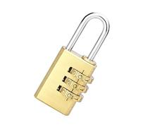 Brass Combination Padlock | Waterproof Resettable Heavy Duty Lock | Portable Brass Combination Lock | For Outdoor Gates, Doors, Sheds, Trailers, Cabinets, Containers, Warehouse, Yard