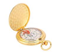 Brass Compass Pocket Watch Style Compass Ring Camping Navigation Direction Tool for Outdoor Camping Hiking and Emergencies