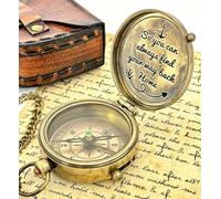 Brass Compass - So you can always find your way back home - Engraved Compass - Personalized Compass Gift for him/her