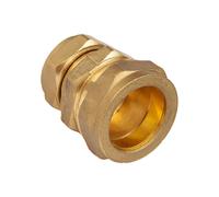 Brass Compression MDPE Reducing Coupling - 20mm x 15mm