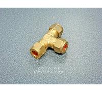 Brass Compression Plumbing Fitting from 6MM-28MM Straight, Elbow, TEE, Stop END (Fitting: 10MM, Equal TEE)