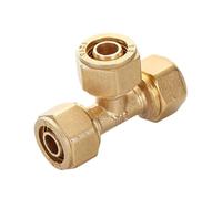Brass Compression Tee 1216/1418/1620/2025/2632 Pipe Fitting Equal Reduced Aluminum Plastic Pipe Fittings(1418)